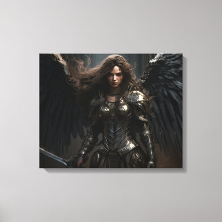Chevalier d'ange femelle foncé - toile étirée