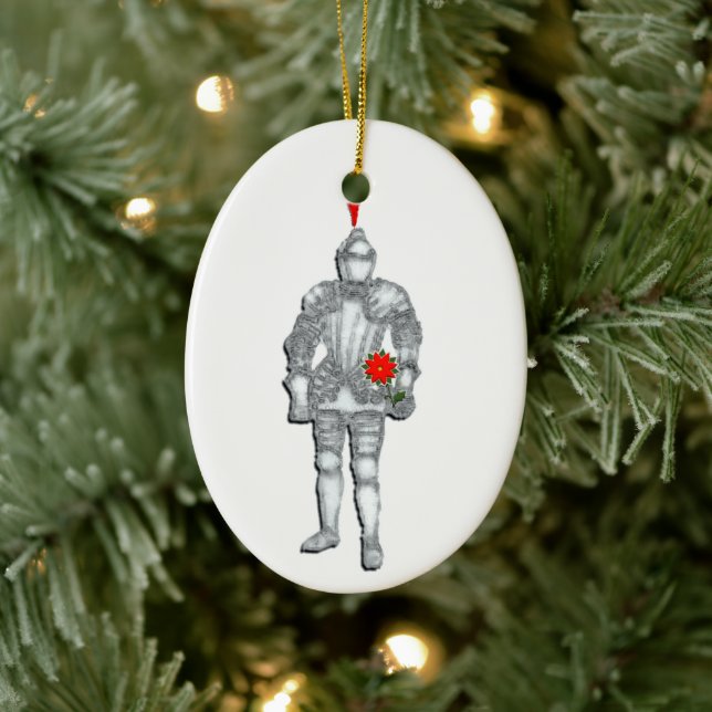 Chevalier en armure brillante ornement en céramiqu (Arbre)