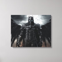 Chevalier guerrier de l'Ange foncé - toile étirée