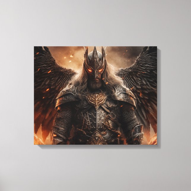 Chevalier guerrier viking - Impression en toile ét (Recto)