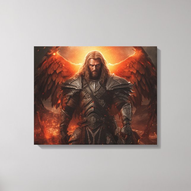 Chevalier guerrier viking - Impression en toile ét (Recto)