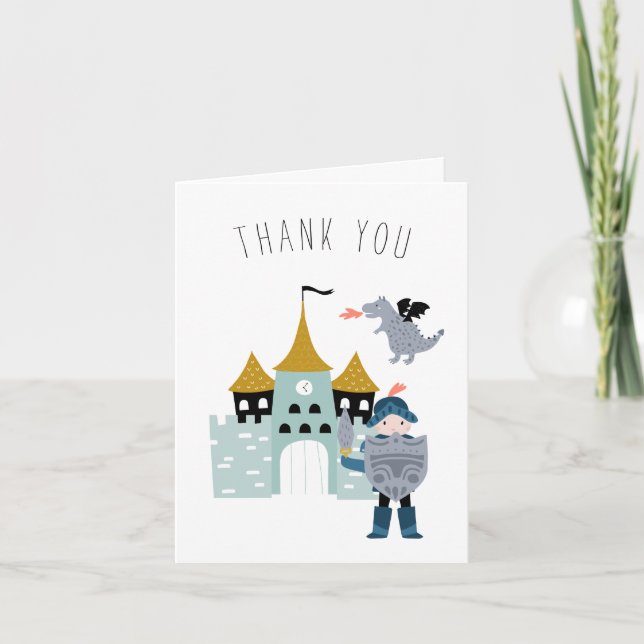 Chevaliers et Dragons Fairytale | Carte de remerci (Devant)