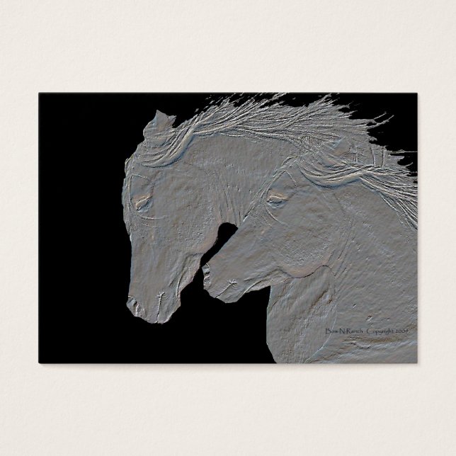 Chevaux d'argent à l'apparence intégrée (Devant)