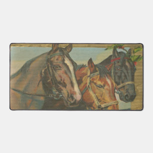 Chevaux de Noël rustiques Vintage