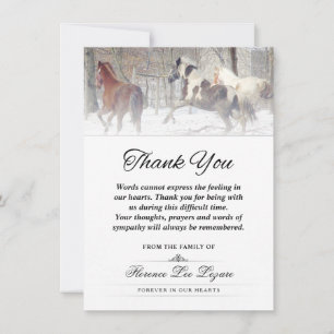 Chevaux d'hiver Merci Sympathie Mots