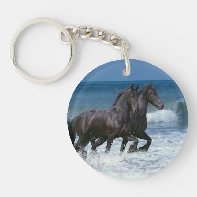 Chevaux d'imaginaire : Frisons et mer (Devant)