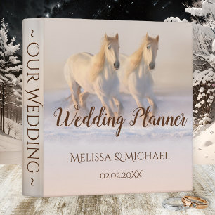 Chevaux en Classeur de mariage hivernal neige