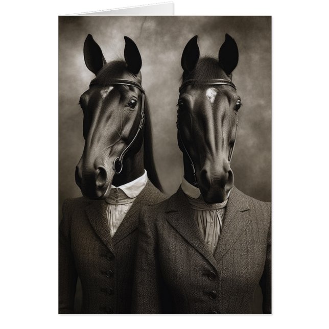 Chevaux en costume Toutes les occasions Carte de v (Devant)
