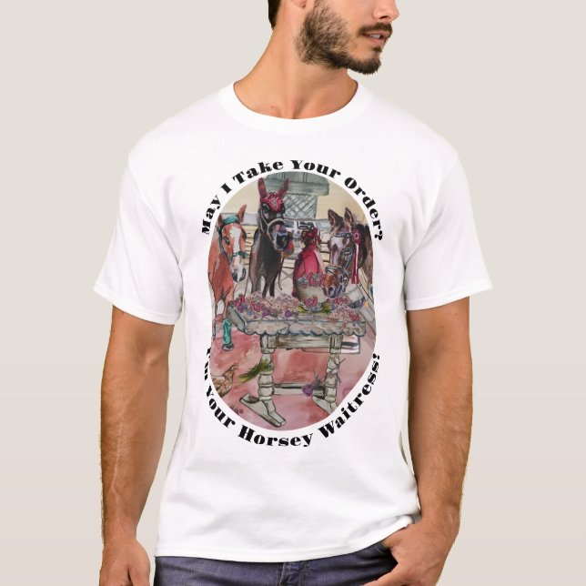chevaux en cuisine im a cheval serveuse T-Shirt (Devant)