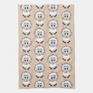 Chevaux Floral Beige Cuisine Serviette à main