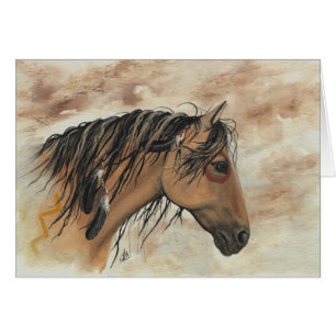 Chevaux majestueux de mustang par la carte de