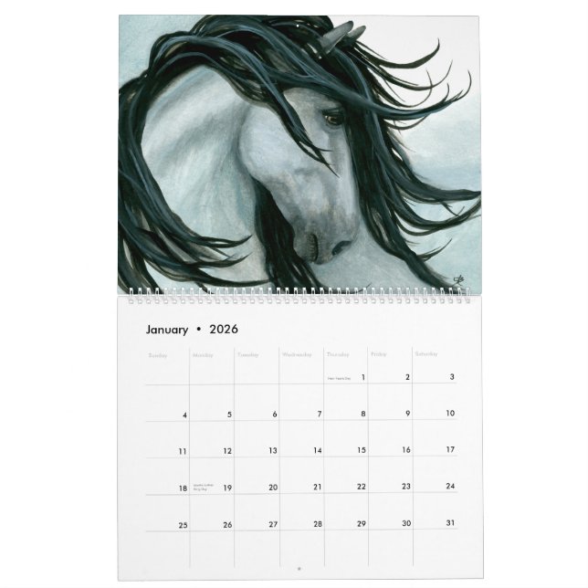 Chevaux Majestueux Par Bihrle Calendrier (Jan 2026)