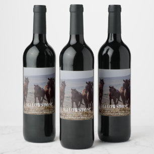 Chevaux Mockup Western Custom Vins Étiquettes