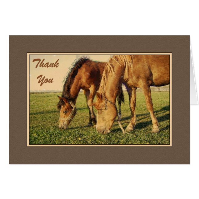 Chevaux peints en Merci (Devant horizontal)
