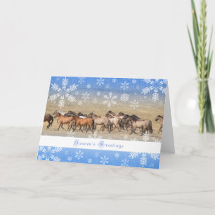 Chevaux sauvages - carte des vacances 5x7