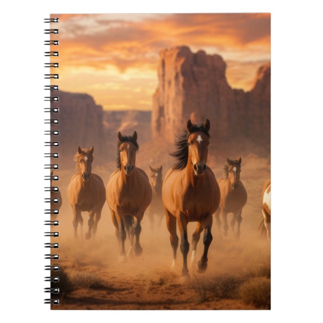 Chevaux Sauvages dans l'Ouest - Journal ou Cahier (Devant)