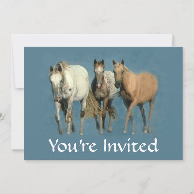 Chevaux sauvages et invitation merveilleuse de (Devant)