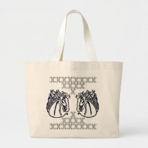 Chevaux sur le sac fourre-tout enorme