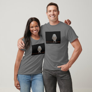 Chevêche à tête brune - T-shirt noir adulte