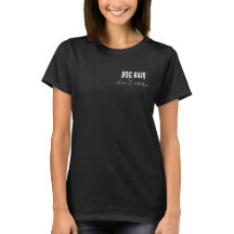 Cheveux de chien s'en fiche T-shirt noir