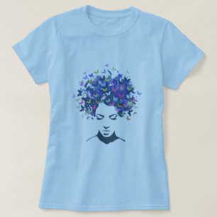 Cheveux de T-shirt de papillons