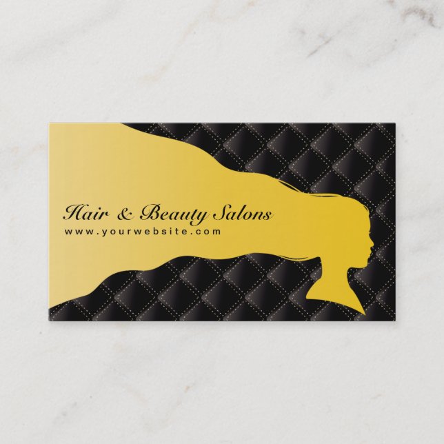 Cheveux de VIP et carte de visite de salons de (Devant)