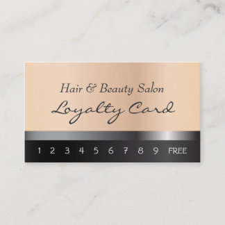 Cheveux et carte de fidélité de salon de beauté