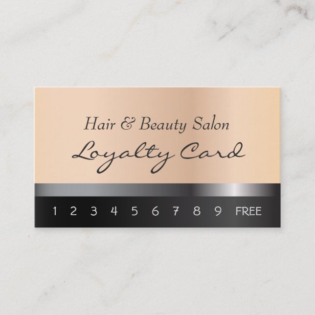 Cheveux et carte de fidélité de salon de beauté (Devant)