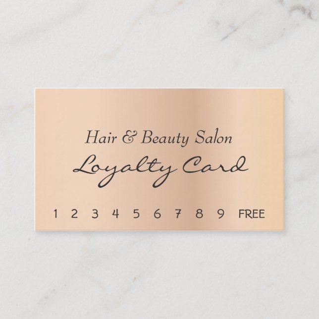 Cheveux et carte de fidélité de salon de beauté (Devant)