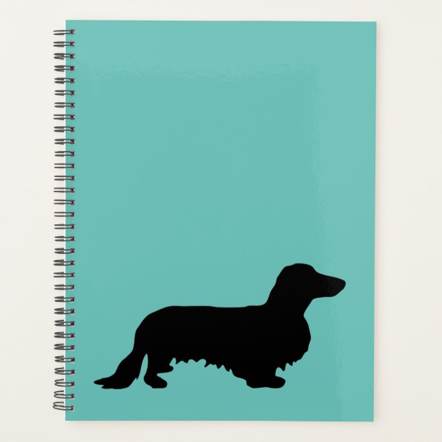 Cheveux longs Dachshund - Silhouette 1 (Devant)