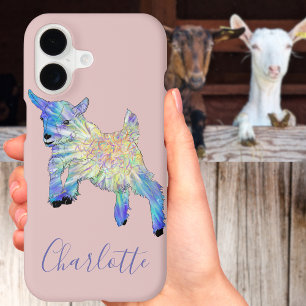 Chèvre Bébé Rose Mignonne Personnalisée Qui Saute