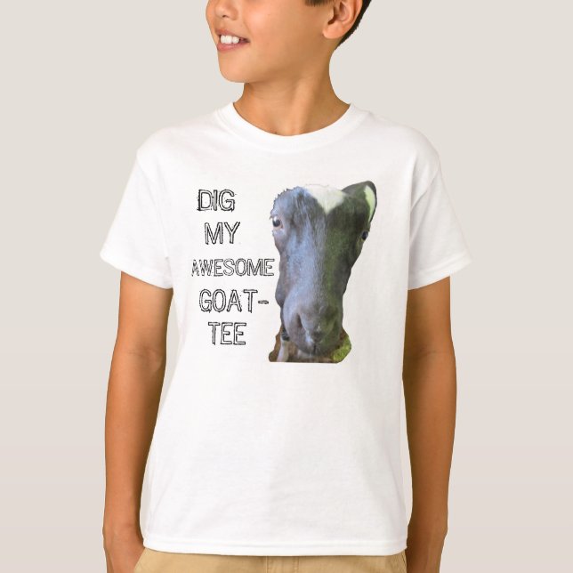 Chèvre "MY AWESOME GOAT-TEE" Enfants T-shirt Basic (Devant)