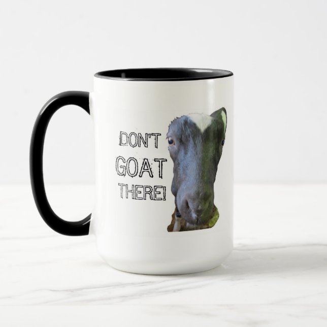 Chèvre "NE VEUX PAS LÀ !" Mug (Gauche)