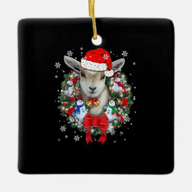 Chèvre Noël Ornement Décoration Cadeau X mas (Devant)