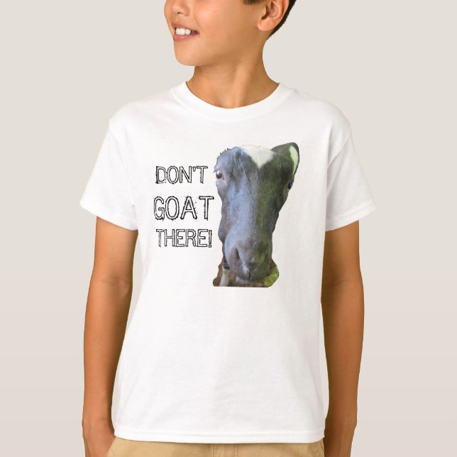 Chèvre "N'Y ALLEZ PAS" T-shirt de base pour enfant (Devant)