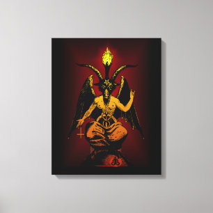 Chèvre satanique sur la toile étirée