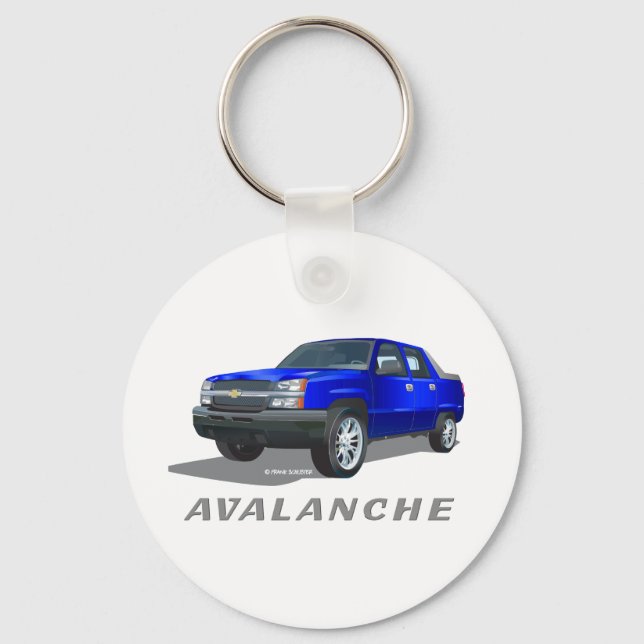 Chevrolet Avalanche Blue Keychain (Front)