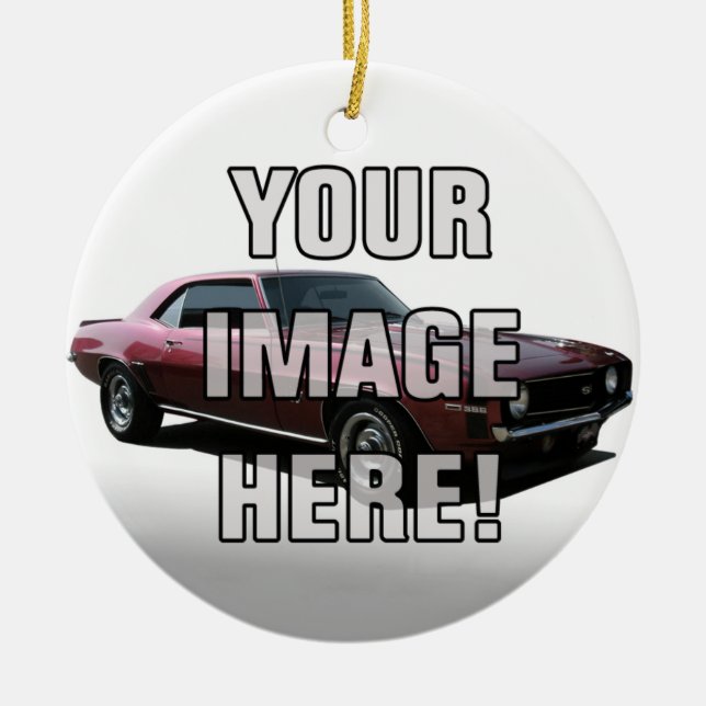Chevrolet Camaro Photo - Add your car Ceramic Ornament (Front)