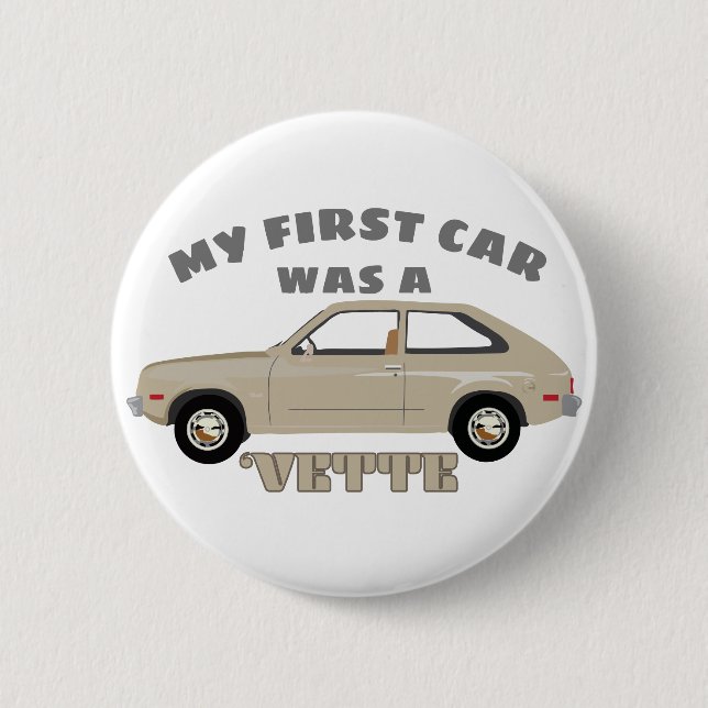 Chevrolet Chevette Vette retro classic car 2 Inch Round Button (Front)