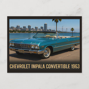Chevrolet Impala Convertible 1963 Postcard
