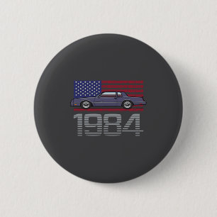Chevrolet Monte Carlo Blue 1984  2 Inch Round Button