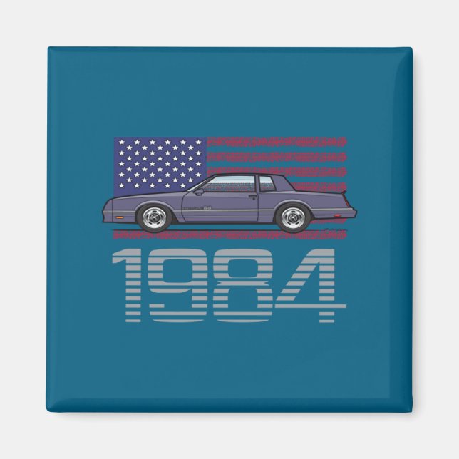 Chevrolet Monte Carlo Blue 1984  Magnet (Front)