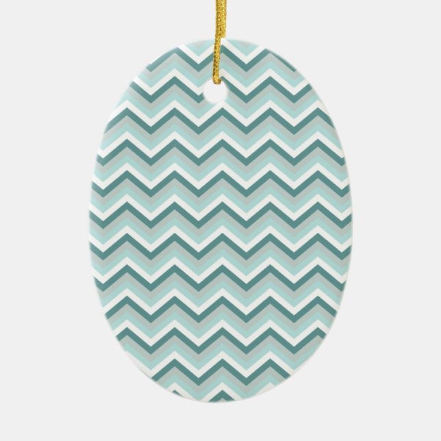 chevron3a.png ceramic ornament (Front)