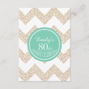 Chevron 80th Birthday Celebration Choose Colour Invitation