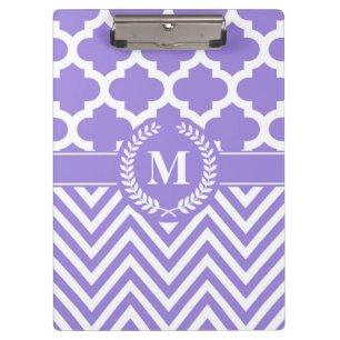 Chevron and Quatrefoil Clipboard