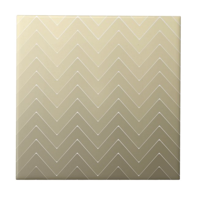 Chevron Backsplash Cappuccino Ombre Pattern Tile (Front)