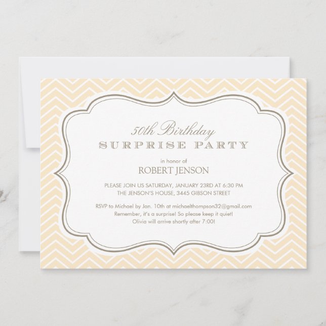 Chevron barre des invitations de fête (Devant)