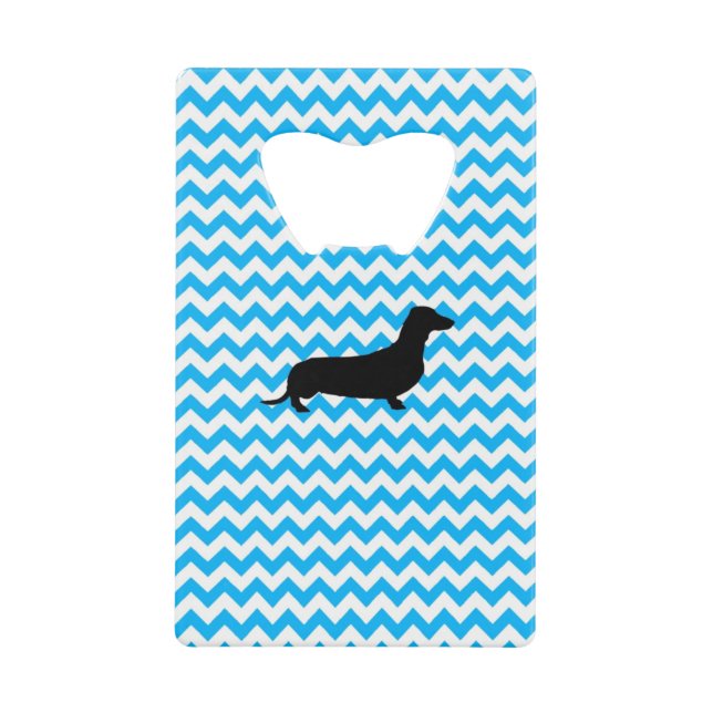 Chevron Bébé Bleu Avec Dachshund (Devant)