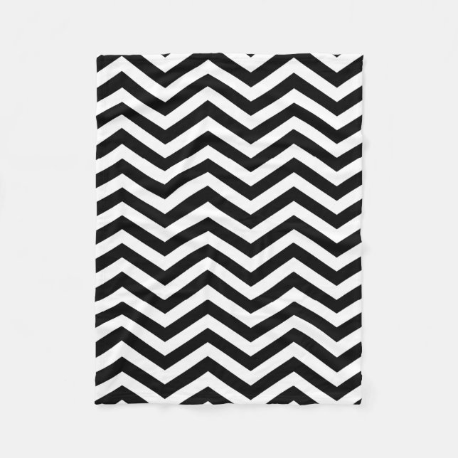 Chevron Black and White Blanket (Front)