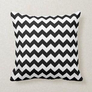 Chevron Black And White Throw Pillow